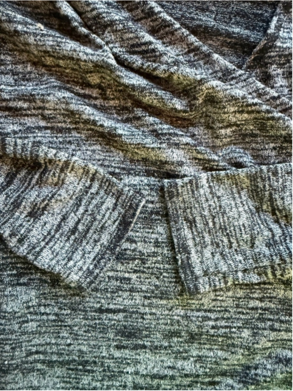 Wilfred Charcoal Marled Wrap Bodycon Dress Size S Minimalist Fall Winter - Picture 8 of 13